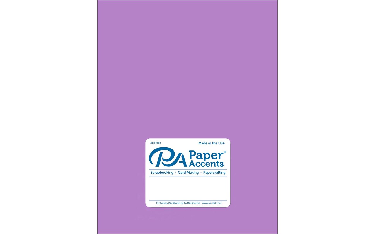 PA Paper Accents Pearlized Cardstock 8.5" x 11" Amethyst, 105lb colored cardstock paper for card making, scrapbooking, printing, quilling and crafts, 25 piece pack